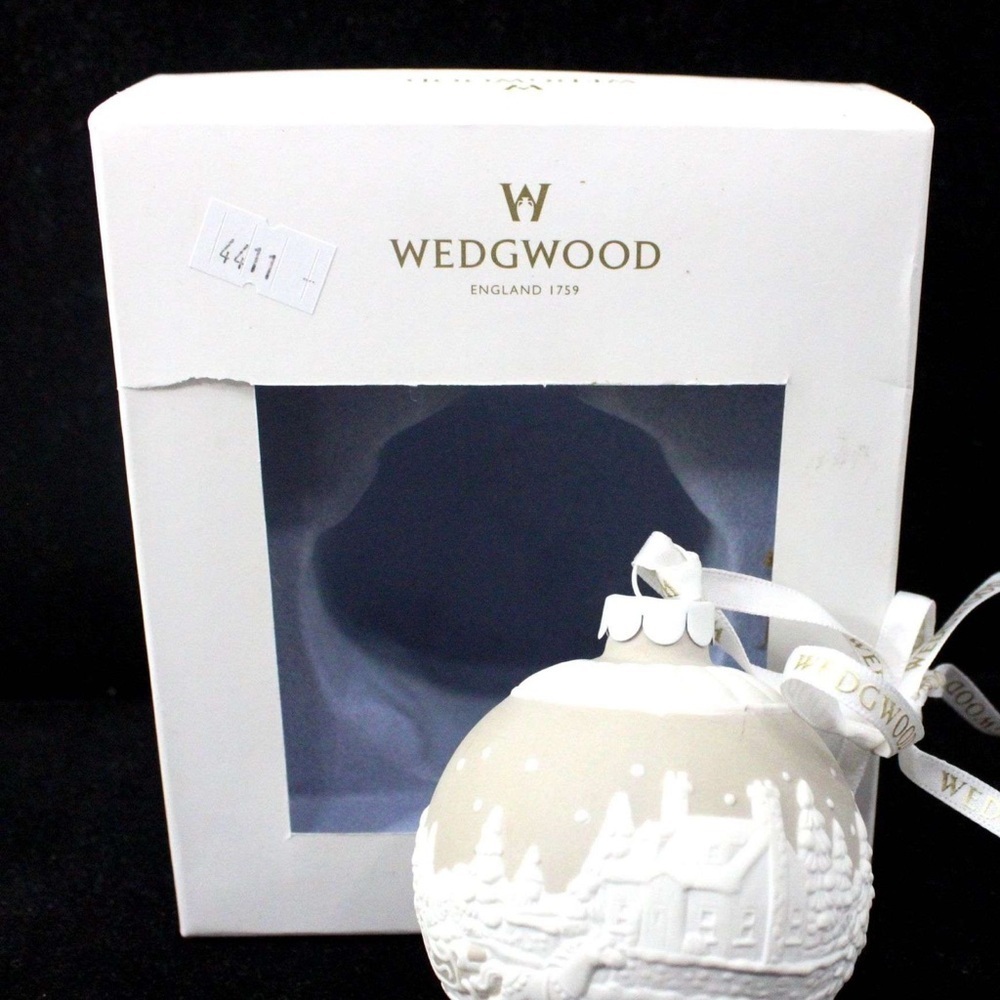 Wedgwood Blue and White Christmas Ball